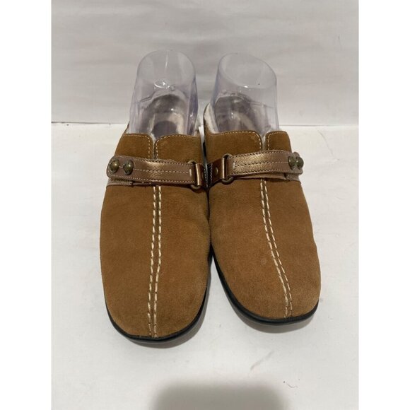 Cole Haan Womens Mules Mirabel Suede Waterproof Tan Shearling Lined Clogs Size 7 - Picture 2 of 6